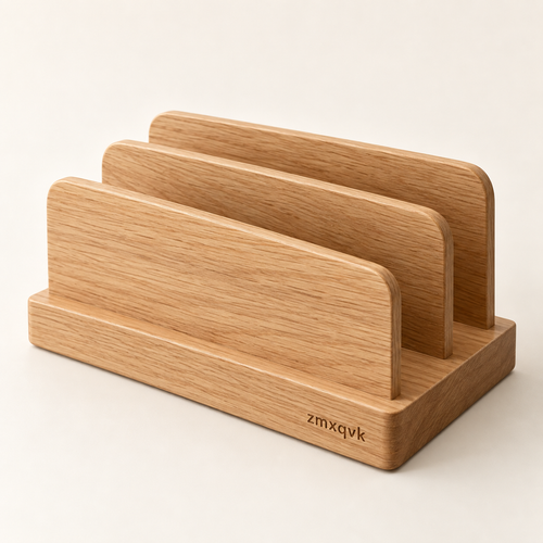 zmxqvk Oak Desktop Letter Rack