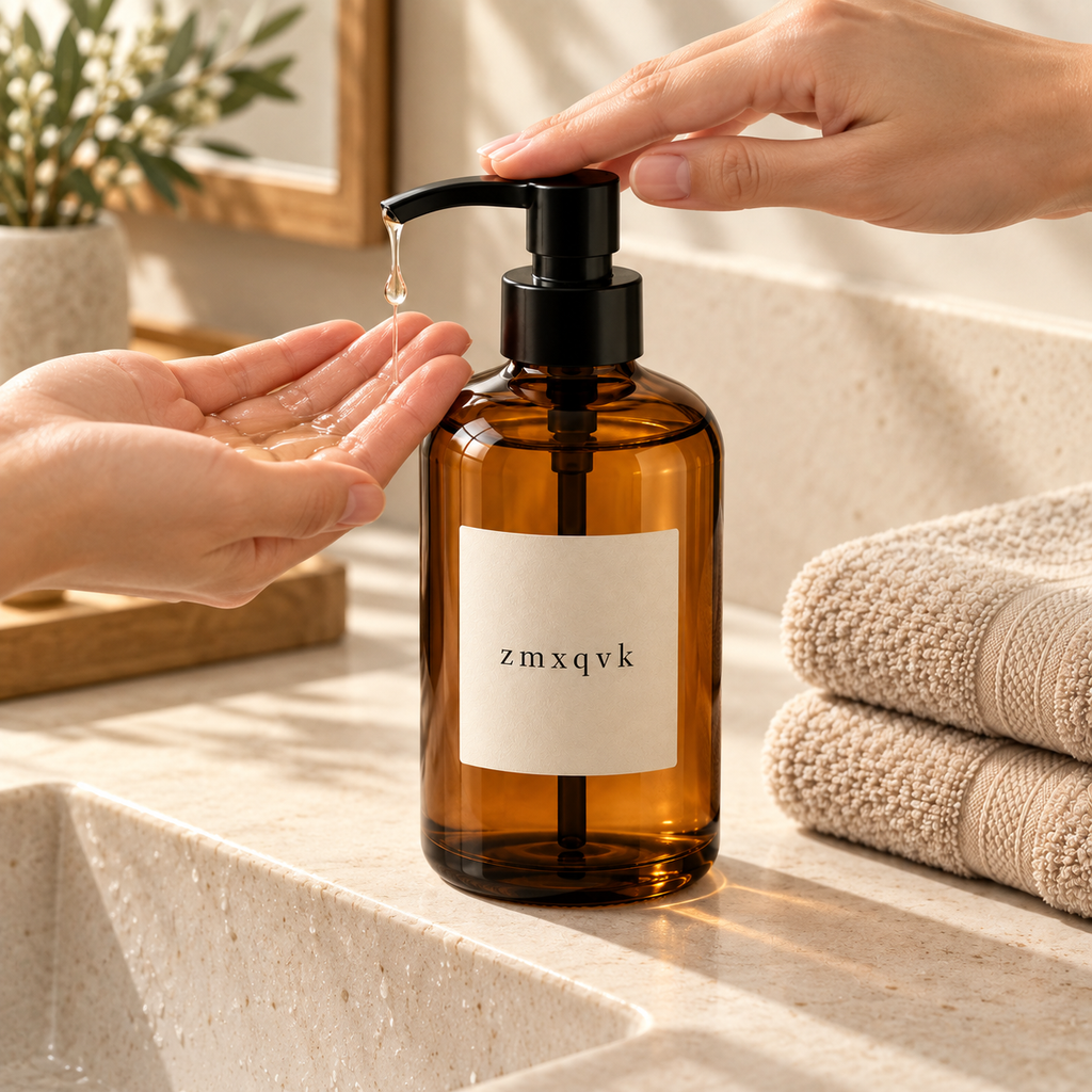 zmxqvk Amber Soap Dispenser