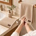zmxqvk Sand Cotton Hand Towel Pair