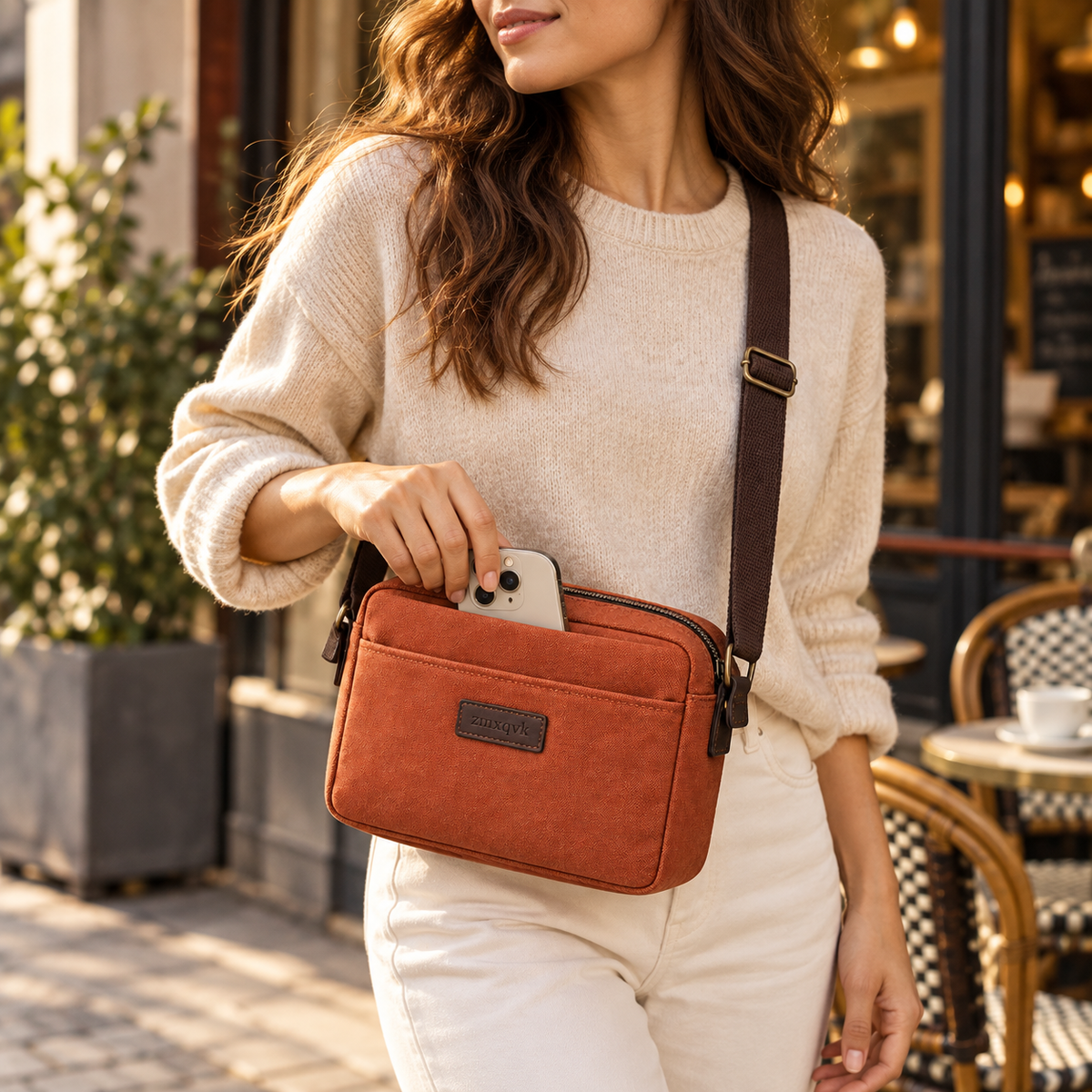 zmxqvk Clay Canvas Crossbody Bag