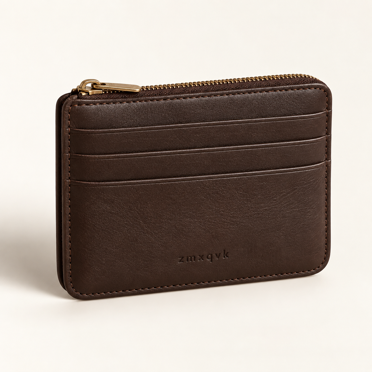 zmxqvk Espresso Zip Card Wallet
